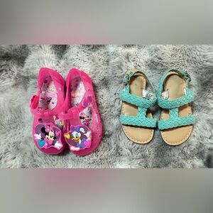 Disney Kids Pink and Teal Sandals Set For Girls